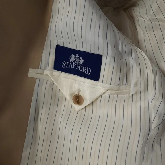 Stafford Sport Coat Suit Blazer Mens Size 42R - Picture 5 of 9